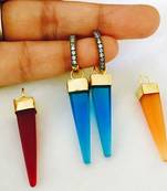 Changeable stone earrings