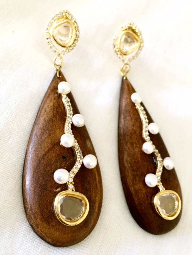 Wooden earrings