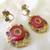 Gorgeous antique earrings in pink stone