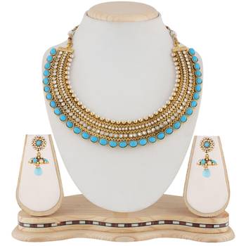 Blue polki necklace-sets 2