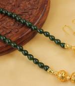 Stunning Handmade Green Designer Balls Necklace Set