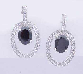 Black Onyx Sterling Silver Earrings 1