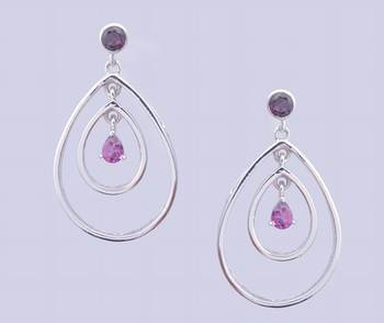Silver Stone Hoops 1