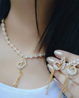 white american diamond necklaces set 1