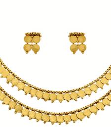 Jfl - traditional one gram gold plated coin necklace sets
