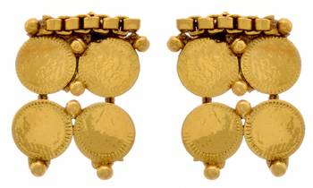 Jfl - traditional one gram gold plated coin necklace sets 2