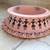 Peach Handmade Hand Painted Terra Cotta Utility Bowl with Warli design