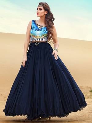 Multicolor art silk printed semi stitched salwar with dupatta 1