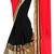 orange embroidered georgette saree With Blouse
