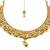 JFL- Fab Floral 3D Gold Designer Necklace / Jewellery Set with Earring for Women