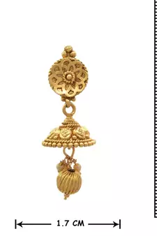 JFL- Fab Floral 3D Gold Designer Necklace / Jewellery Set with Earring for Women
