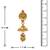 JFL- Fab Floral 3D Gold Designer Necklace / Jewellery Set with Earring for Women