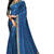 Sky Blue printed crepe saree With Blouse