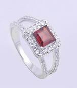 Silver Garnet Rings