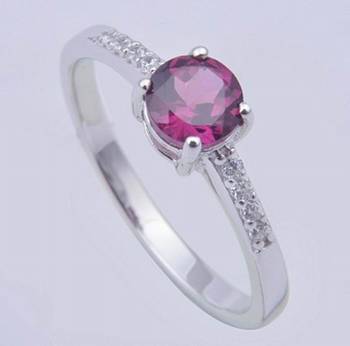 Rhodolite Garnet Gemstone Ring In Sterling Silver 1