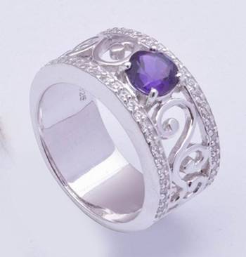 Silver Amethyst   Rings 1