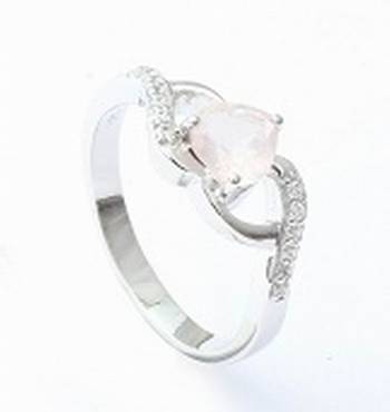 White Topaz Gemstone Ring, Sterling Silver Ring 1