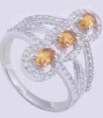 Silver Citrine Rings