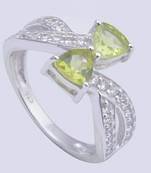 Peridot Gemstone Ring In Sterling Silver Rings