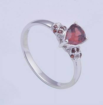 Silver Garnet Rings 1