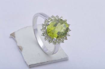 Sterling Silver Peridot Ring 1
