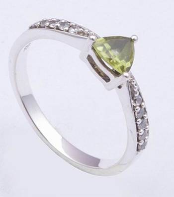 Sterling Silver Peridot Gemstone Rings 1