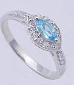 Sterling Silver Topaz Gemstone  Rings