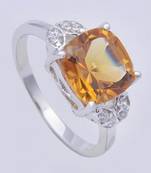Silver Citrine Rings