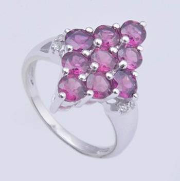 Silver Garnet Rings 1