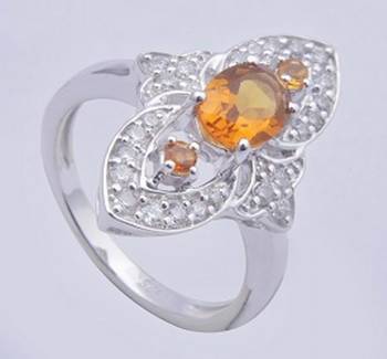 Silver Citrine Rings 1