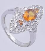 Silver Citrine Rings