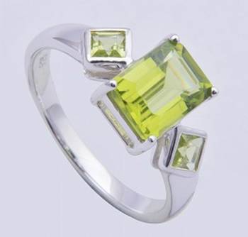 Silver Peridot   Rings 1