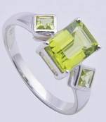Silver Peridot   Rings