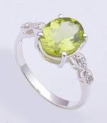 Silver Peridot   Rings
