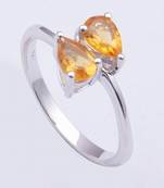 Citrine Gemstone Ring In 925 Sterling Silver Rings