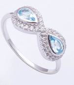 Silver Ring With Topaz Gemstone Rings