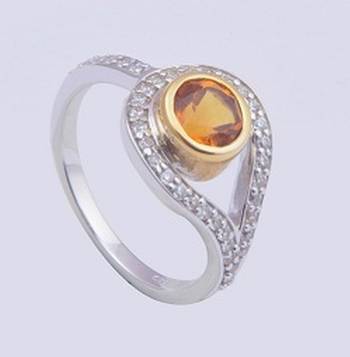 Silver Citrine Rings 1