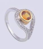 Silver Citrine Rings