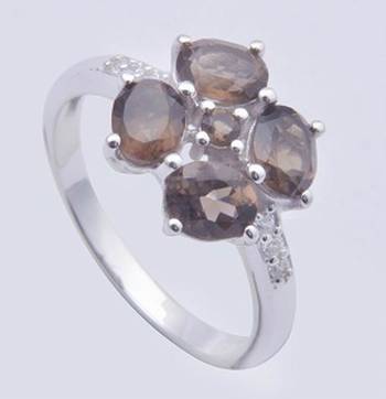 Smokey Quartz Ring In Sterling Silver Rings 1