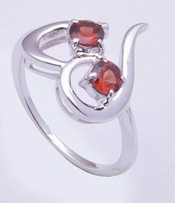 Silver Garnet Rings 1