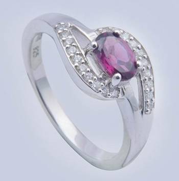 Silver Garnet Rings 1