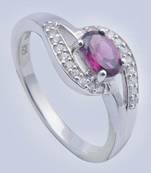 Silver Garnet Rings
