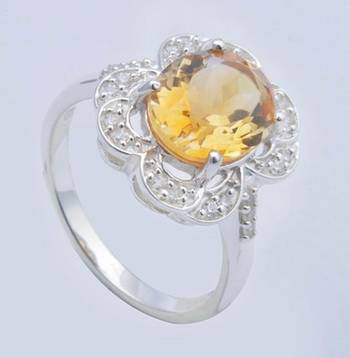 Silver Citrine Rings 1