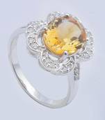 Silver Citrine Rings