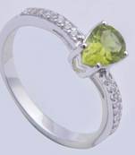 Silver Peridot   Rings