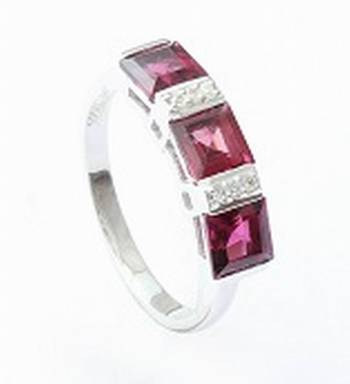 Silver Garnet Rings 1