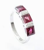 Silver Garnet Rings