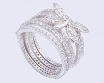 Silver Cubic Zirconia Rings 1