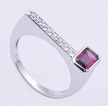 Silver Garnet Rings 1