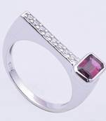 Silver Garnet Rings